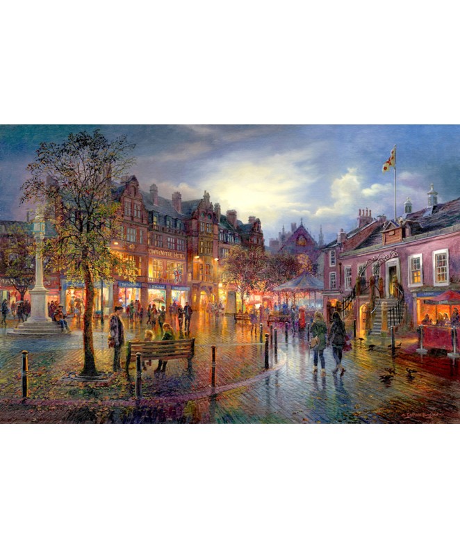 Carlisle Market Square by Twilight 